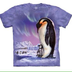 The Mountain Papa Penguin Bird Flipper Happy Feet Emperor Purple T-Shirt 4X